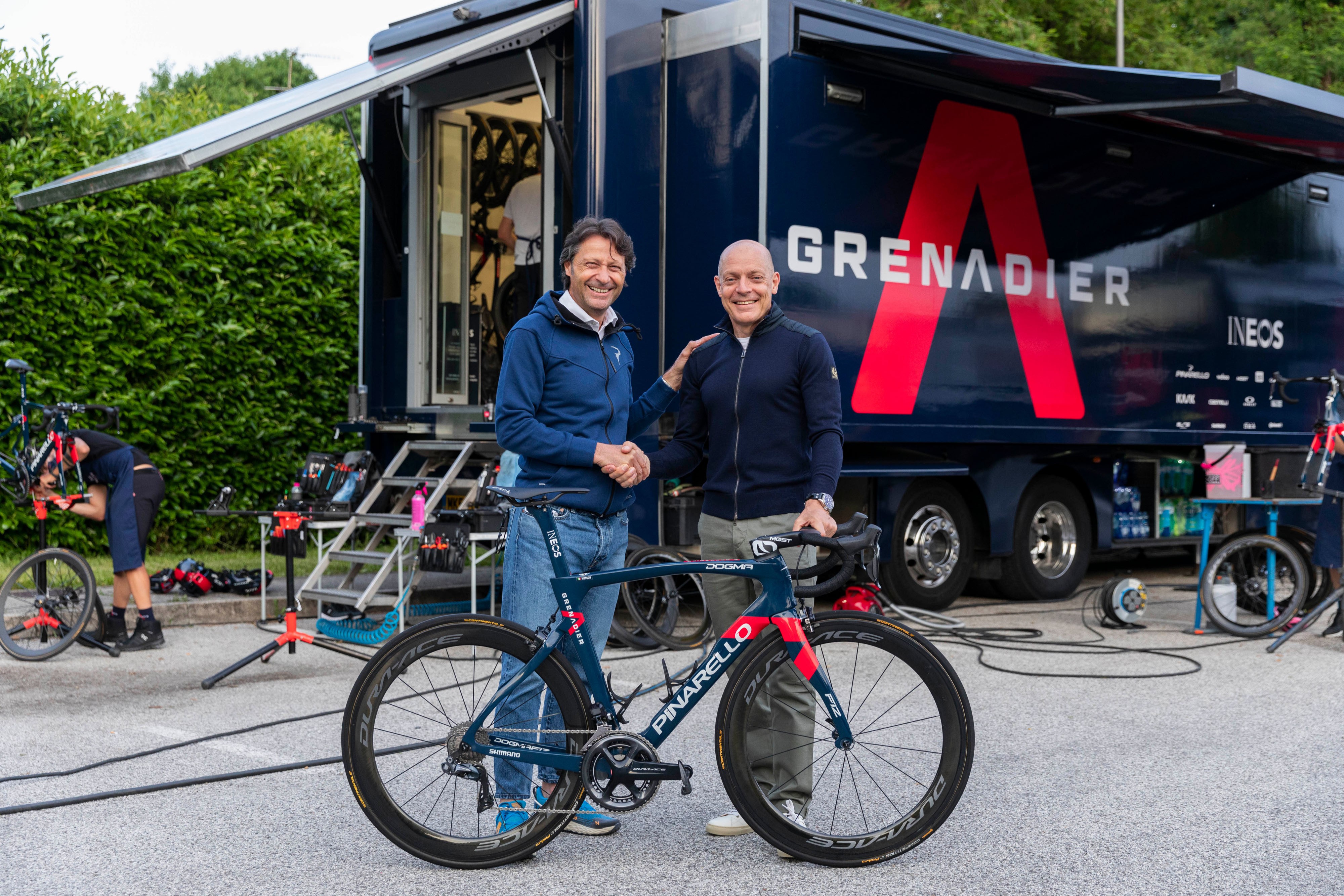 The Ineos Grenadiers will continue to race on Pinarello bikes for the next four seasons ja Pinarello Global