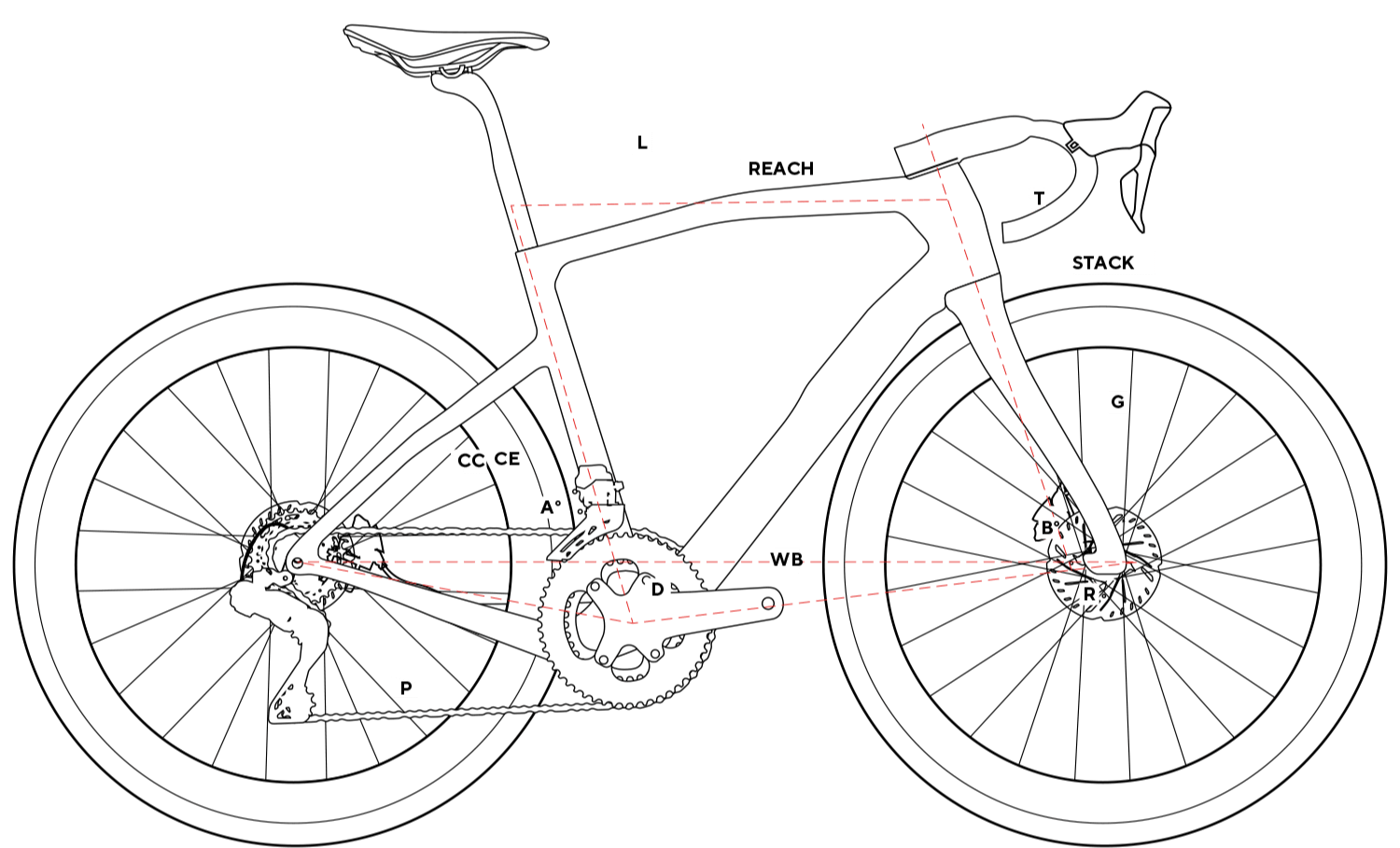 DOGMA GR SRAM RED XPLR AXS 1x13 Geometry